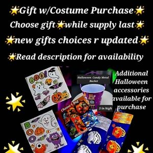 Halloween gift with all Halloween costume purchases.